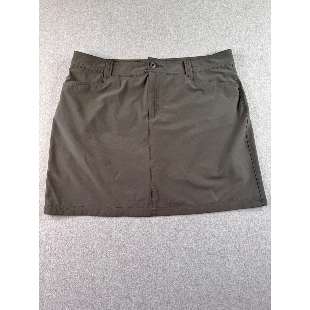Eddie Bauer Adventurer 2.0 Skort Womens 16 Gray Hiking Outdoor Active Skirt